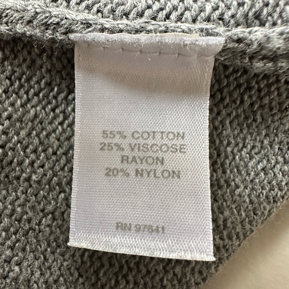 J. Jill Cotton Rayon Cold Shoulder Crew Neck Pullover Sweater Ties Gray Size XL - Picture 11 of 13